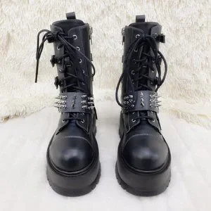 Demonia | Shoes | Mens Spiked Strap Goth Punk Platform Boots  display picture 3